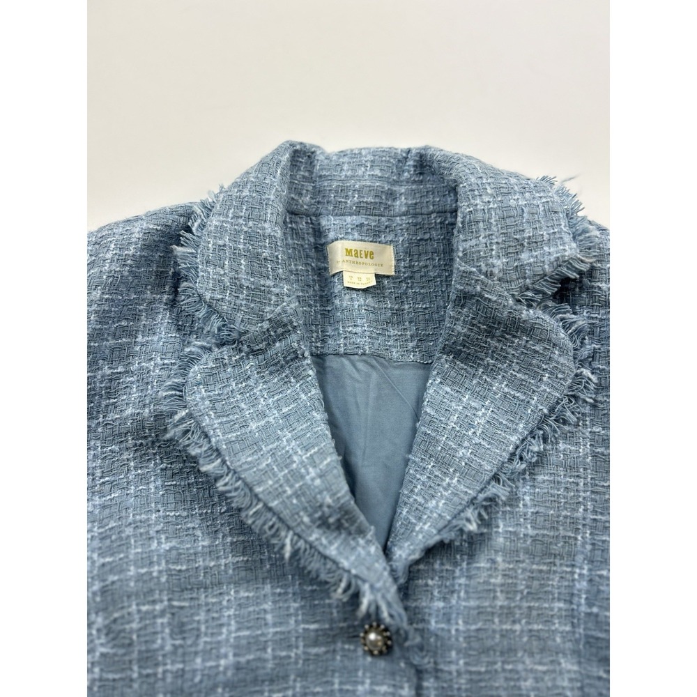 Anthropologie Maeve Mini Dress Women Sleeveless Tweed Blazer Retro Sz 6 New - Picture 4 of 7